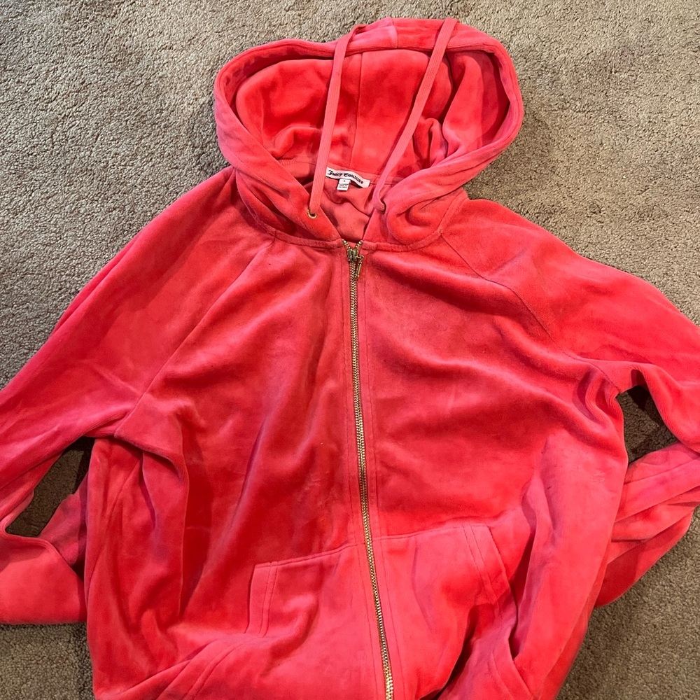 Juicy couture pink zip up hoodie